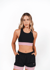 Dual Motion Sport Bra - Black & Pink