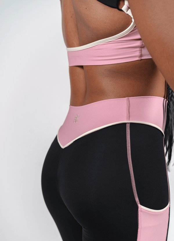 Evolve Power Legging - Black & Pink