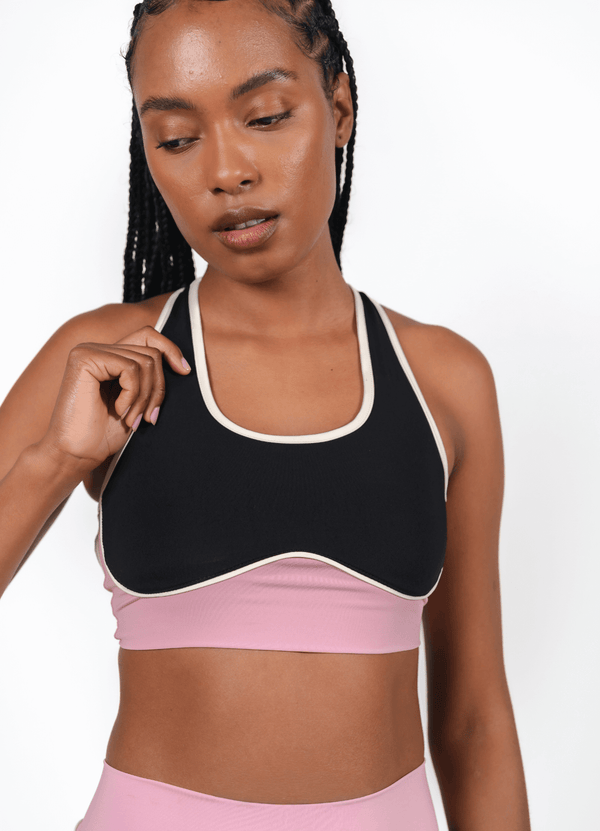Evolve Sport Bra - Black & Pink