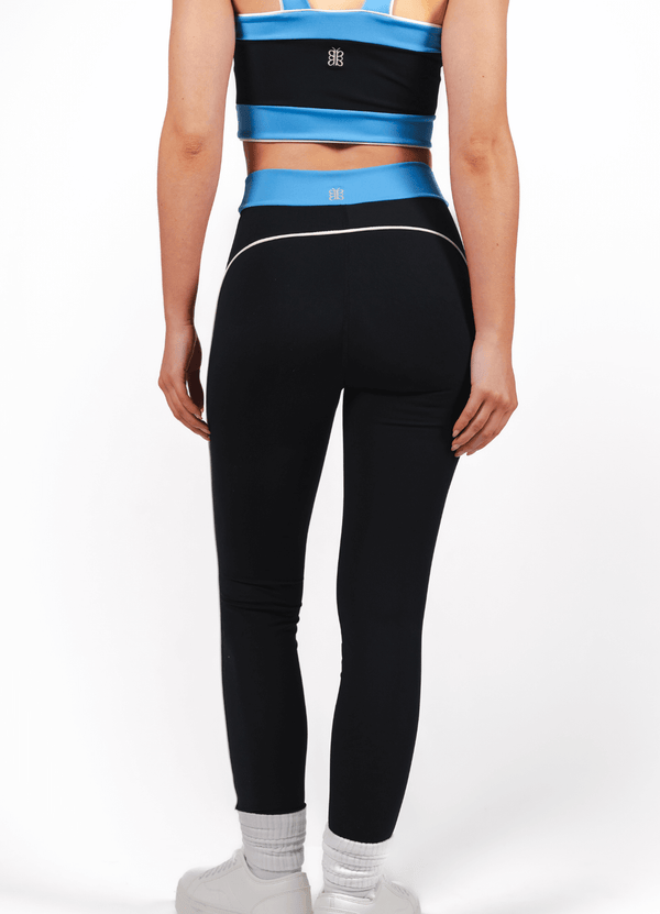 Morph Essential Legging - Black & Blue