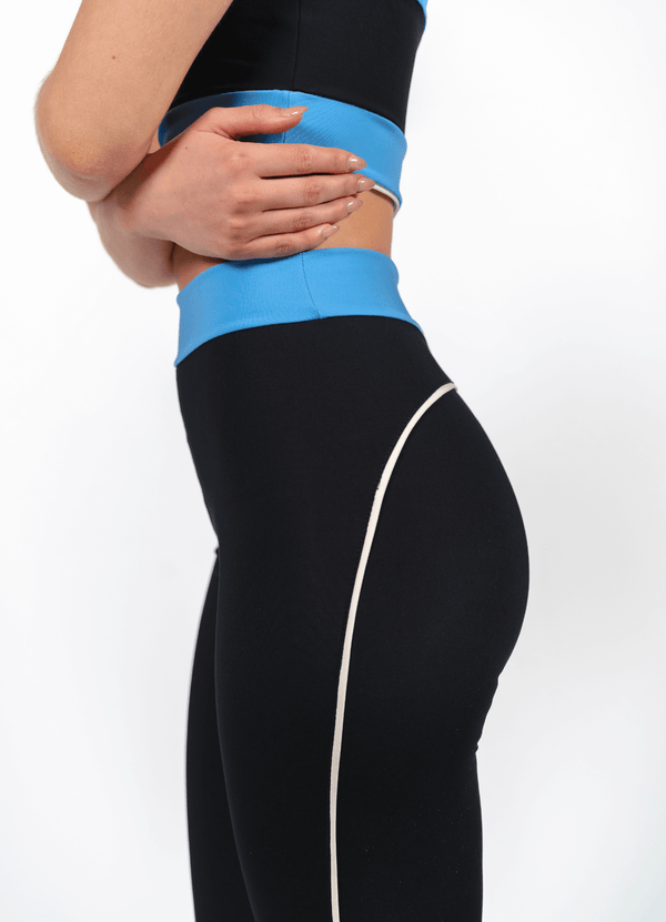 Morph Essential Legging - Black & Blue