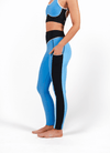 Evolve Power Legging - Black & Blue