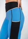 Evolve Power Legging - Black & Blue